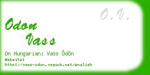 odon vass business card