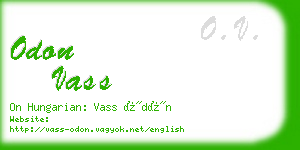 odon vass business card